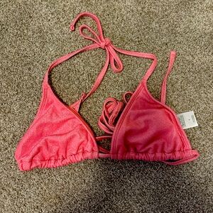 Sparkly pink bikini top, wild fable